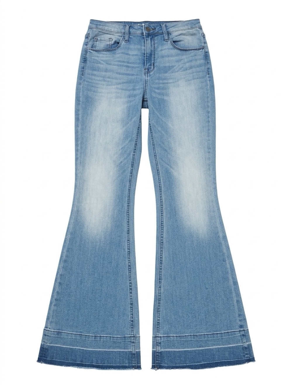 Light Blue High Rise Flared Women's Jeans-New
